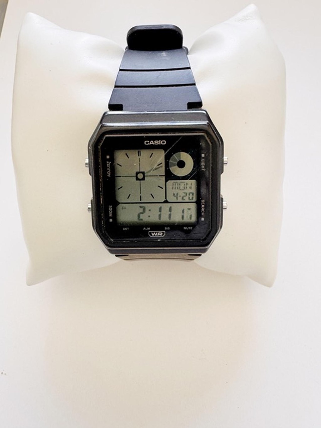 Vintage Casio Digital Watch 32mm Black Square Lcd Alarm Chronograph Runs Vintage Casio Digital Watch 32mm Black Square Lcd Alarm Chronograph Runs